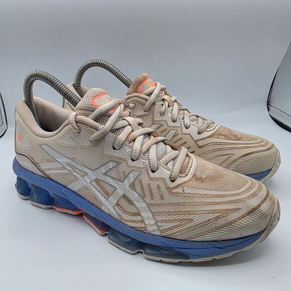 Asics Gel Quantum 360 7 Womens Size 8 White Blue Athletic Shoes Walking Outdoors - Picture 1 of 13
